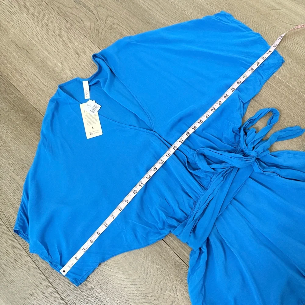 NWT Elan Blue Romper with Tie Waist Large - Picture 7 of 11